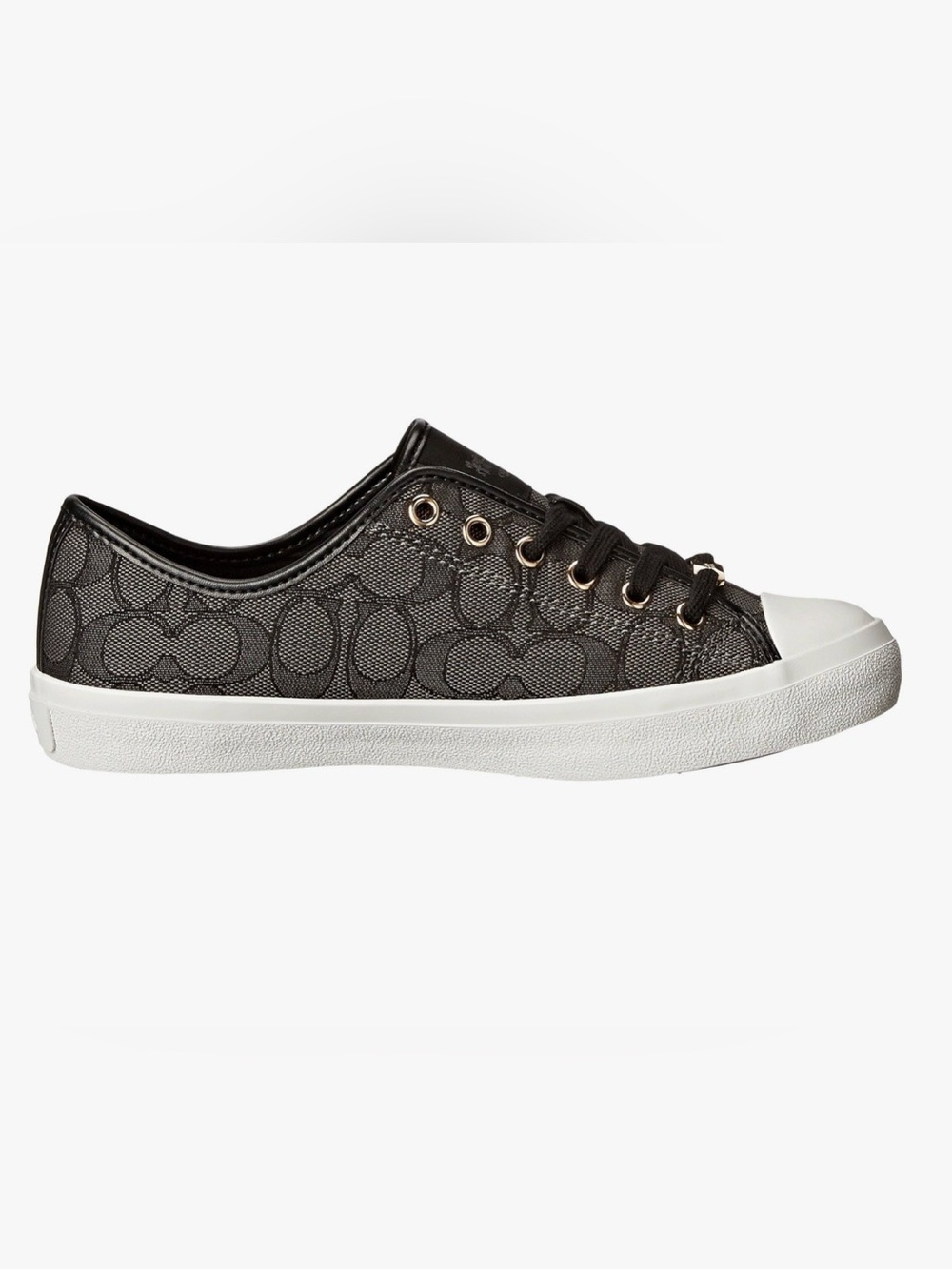 Coach Women Empire Outline Sneaker Black-Smoke/Black Size 6